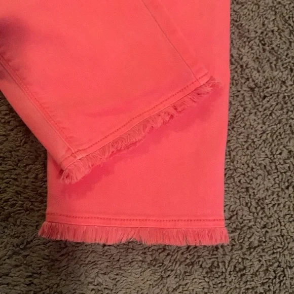 J.Jill Denim Authentic Fit Cropped Coral Pants SZ 8 - Picture 6 of 8